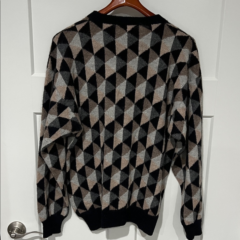 Hallet Alpaca Wool Geometric Patterned Sweater - … - image 4